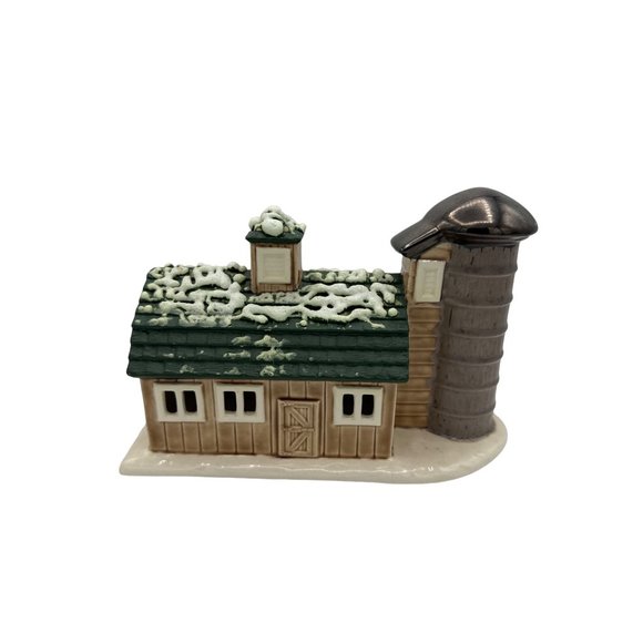 Vintage Bryon MoldsBarn And Silo Christmas Village 1984